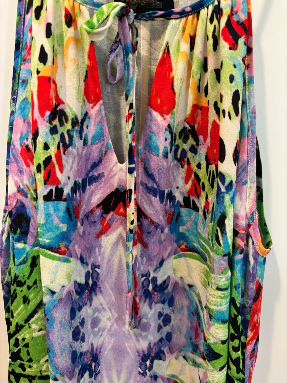 Alexia Admor Tropical Printed Colorful Mini Sleeveless Dress Size Medium